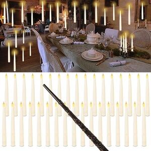 Floating Candles with Wand, 24pcs